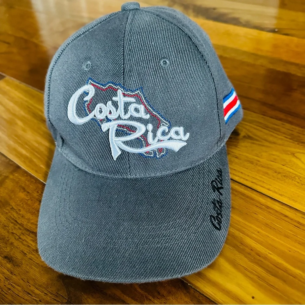 Costa Rica Hat Hook & Loop Strapback Raised Embroidery